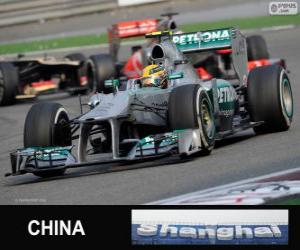 пазл Льюис Хэмилтон - Mercedes - 2013 Гран-при Китая, третий классифицированы